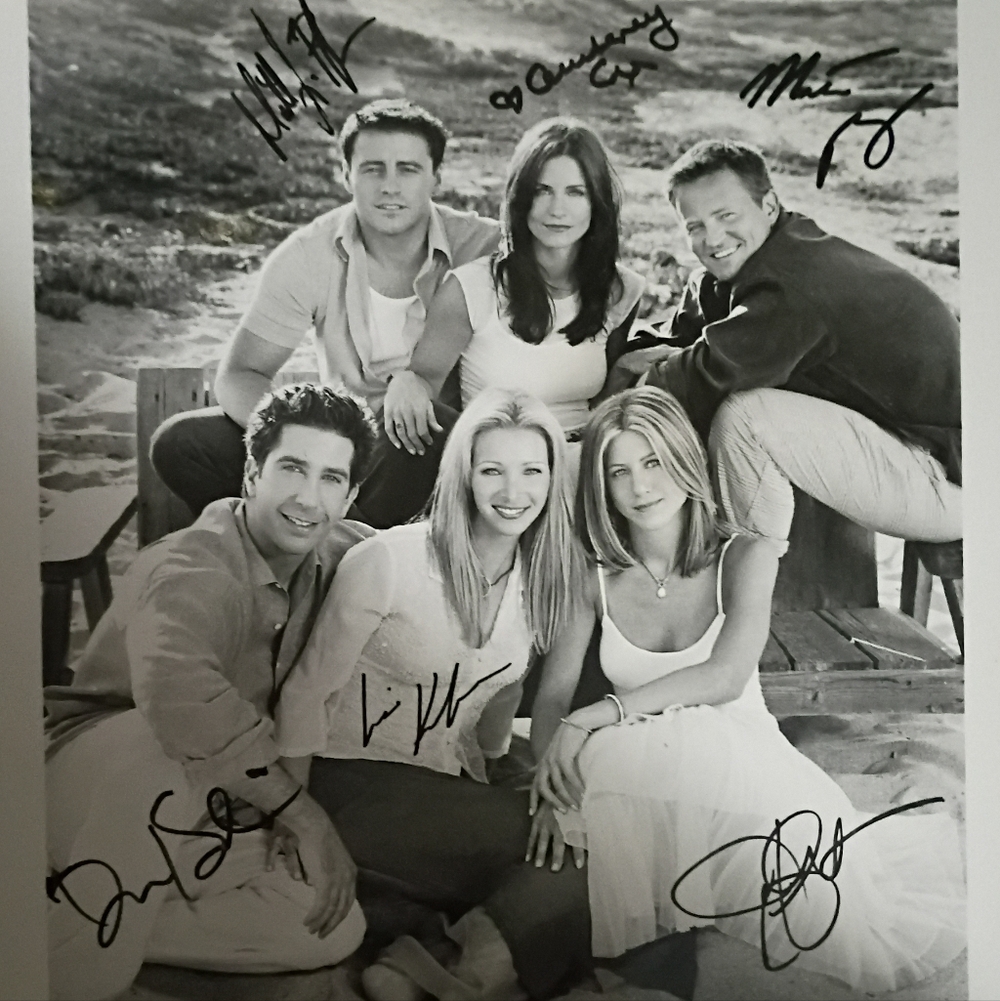 Friends Cast Autographed Photo From The Set Of The Show